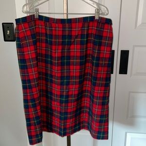 Vintage Authentic Boyd Tartan plaid wool skirt plus size 22W